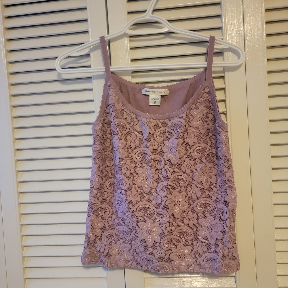 Y2K Mauve Lace Camisole